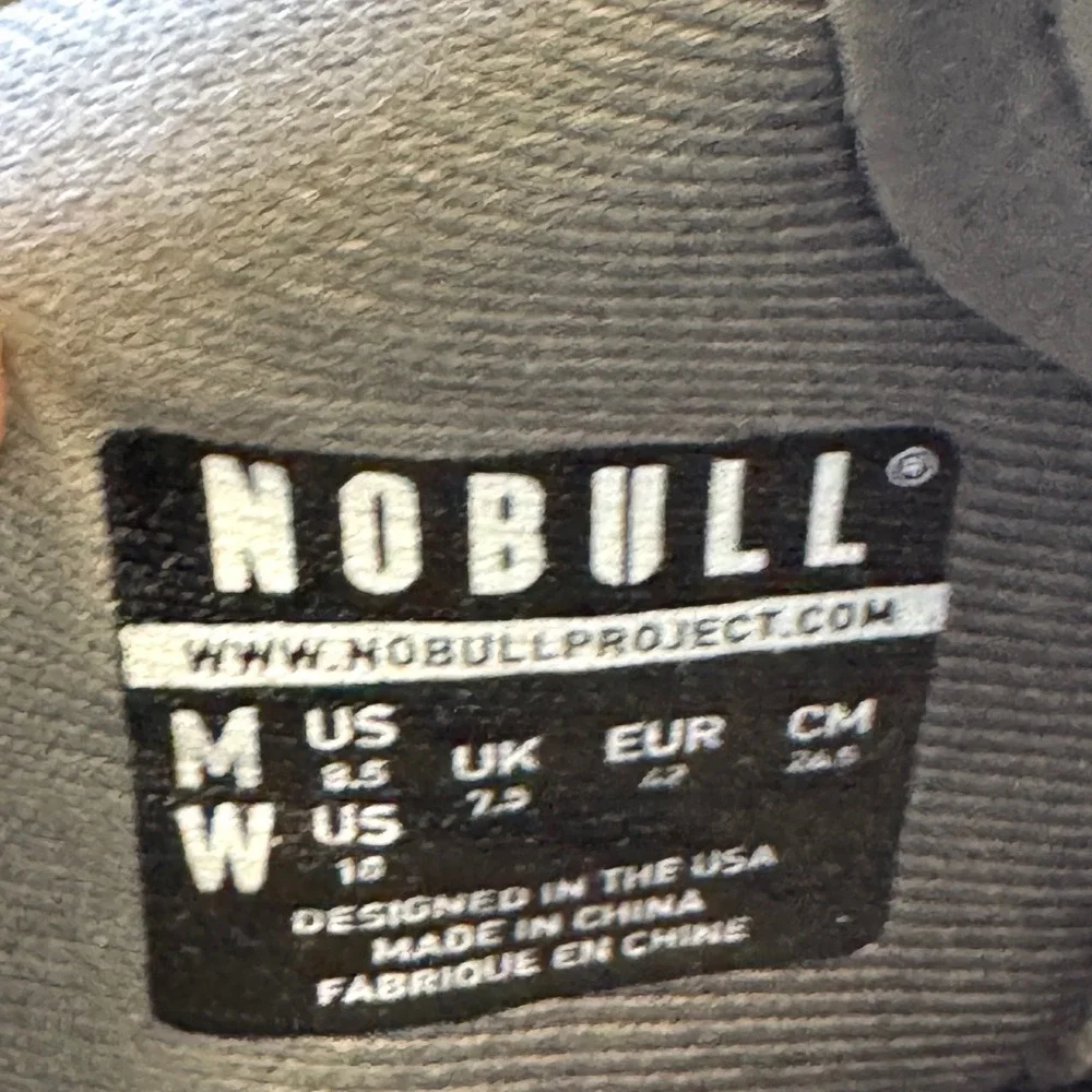 NOBULL SuperFabric Trainer Mens 8.5 Womens 10 Grey Cross Training Shoes NWOT